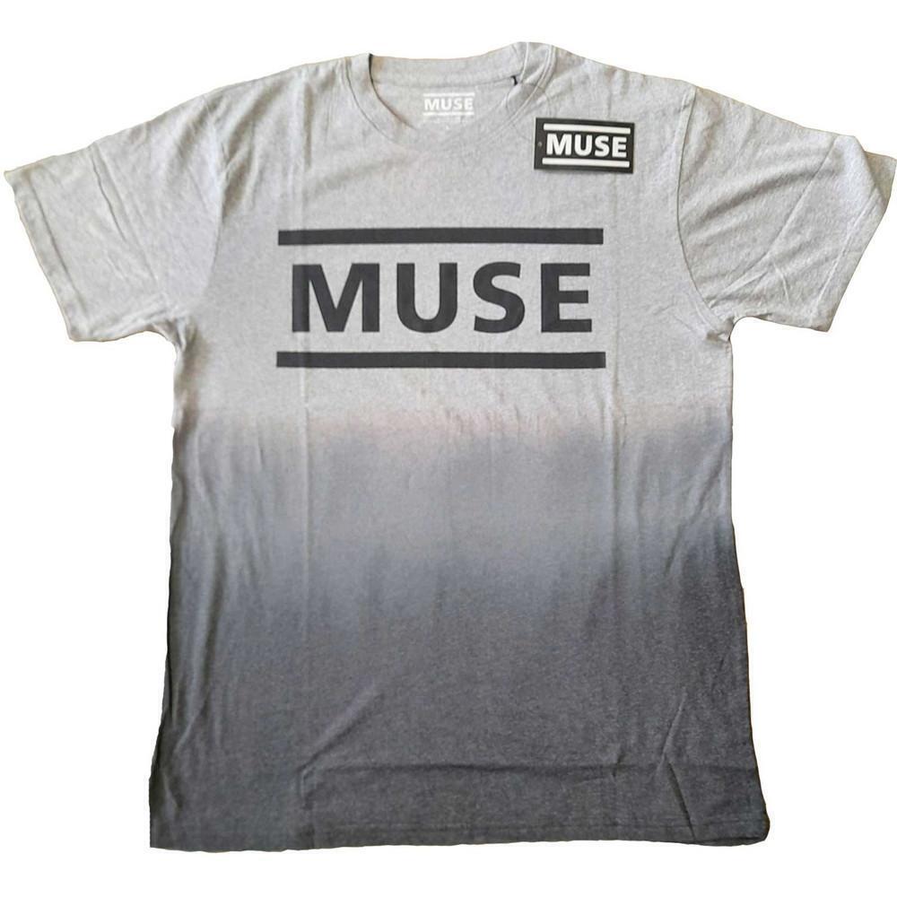 Muse Unisex T Shirt Logo Wash Collection Dye White